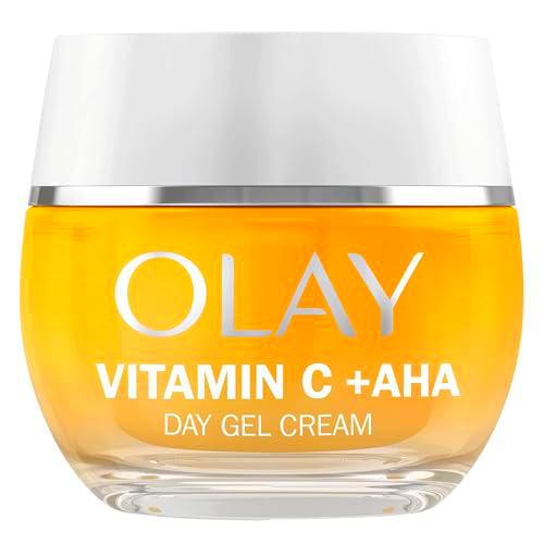 Olay Vitamin C + AHA 24 Crema Hidratante, Gel Crema De Día Para Un Tono De Piel Visiblemente Más Luminoso Y Uniforme 50 ml