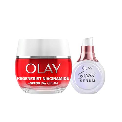 Olay Niacinamida + SPF30 Crema Hidratante De Día 50ML y Súper Sérum 5 Beneficios en 1, 14ML