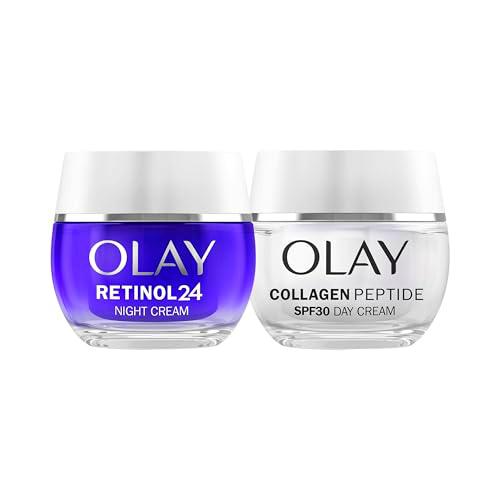 Olay Retinol24 Crema De Noche 50mL Y Olay Collagen Peptide24 Crema De Día Con SPF30 50Ml