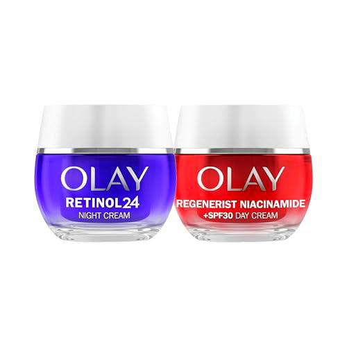 Olay Retinol24 Crema De Noche 50ML Y Olay Niacinamida + SPF30 Crema Hidratante De Día 50ML